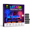 LED RGB Fireworks Light with app, Bluetooth, music sync and voice control

