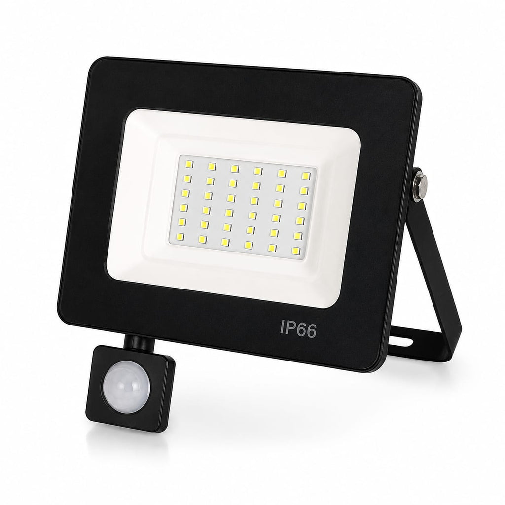 30W LED Flood Light with Motion Sensor IP66 Waterproof Outdoor Security Light