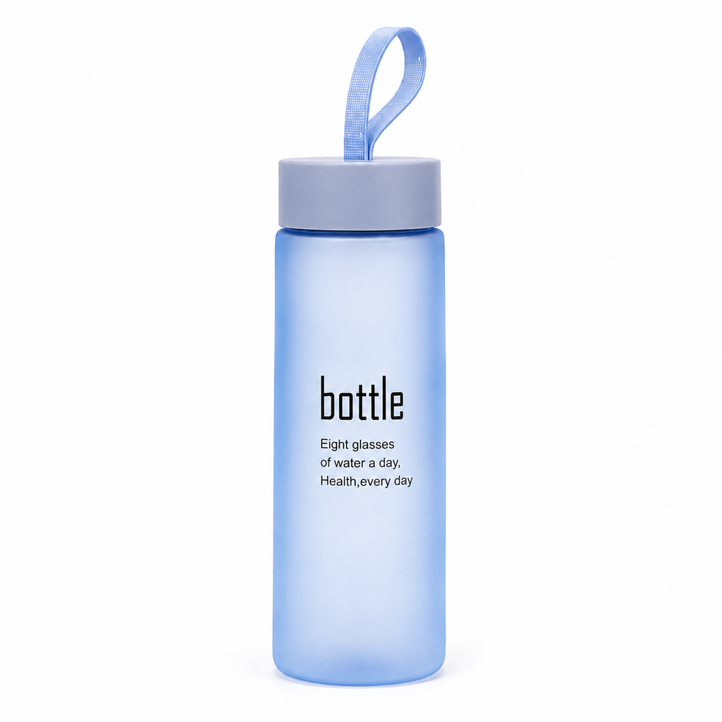 500ml Glass Water Bottle with Carry Strap – Reusable Drinking Bottle