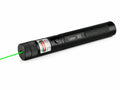 Green Laser Pointer 303 black handheld pointer with green laser beam
