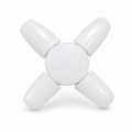 Mini 4+1 white fan blade LED bulb with foldable blades and product box