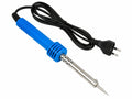 Electric 220V Soldering Iron with Insulated Blue Handle and Metal Soldering Tip
