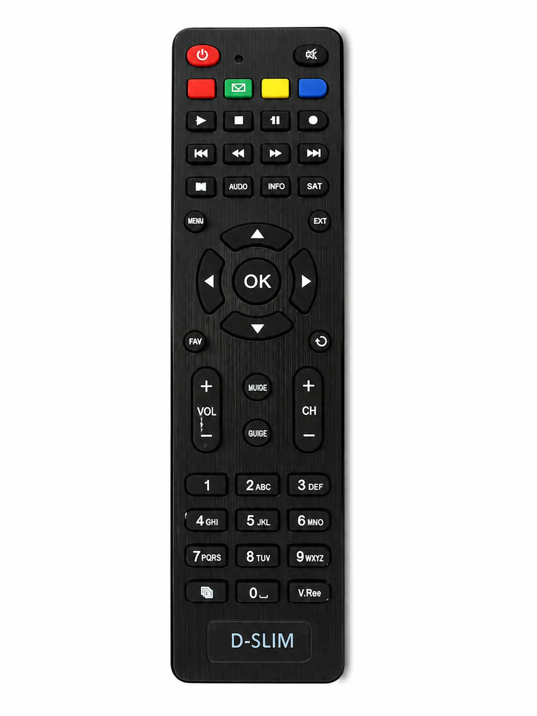 D-SLIM Universal TV Remote Control black TV remote
