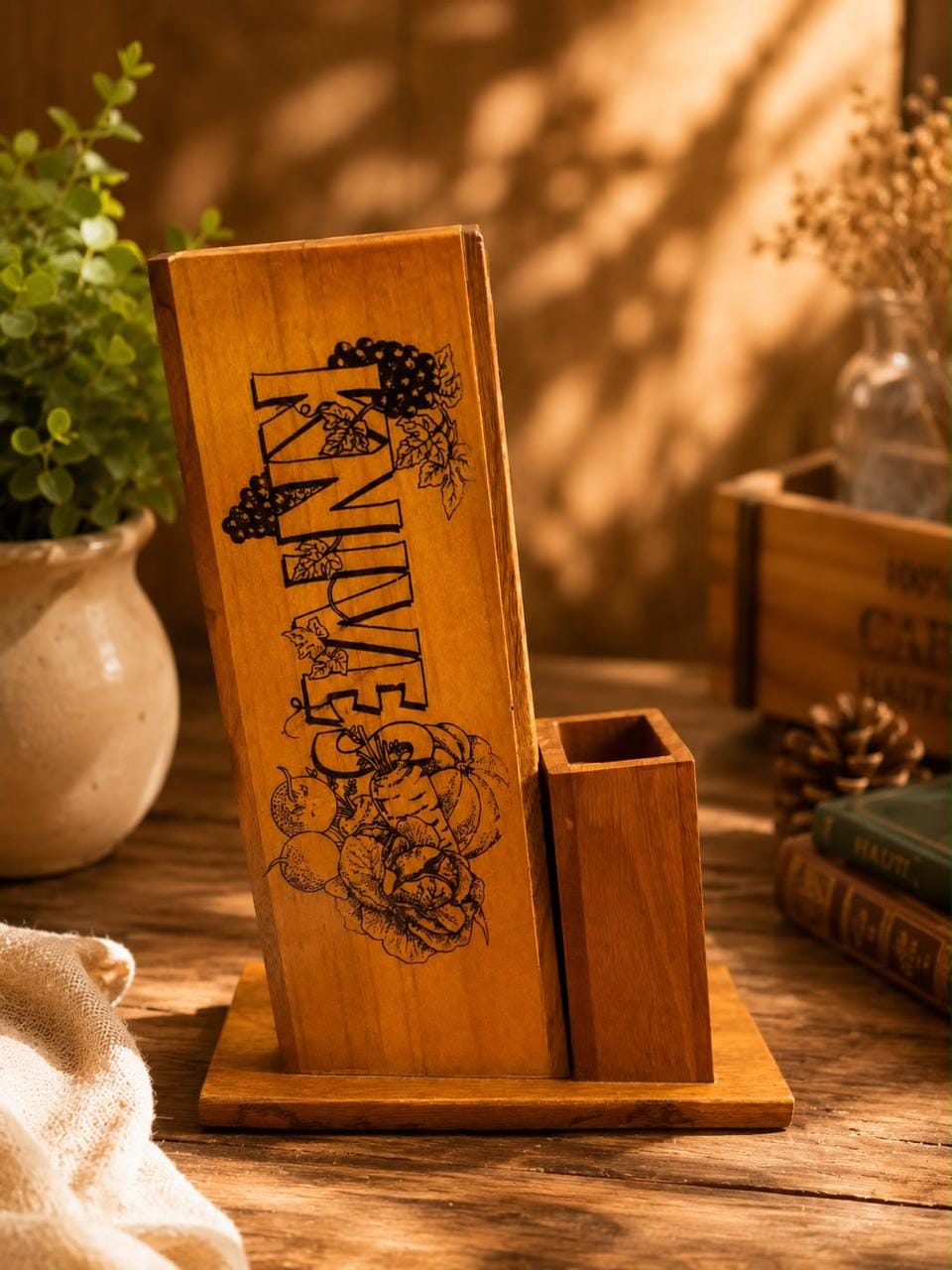 Premium Wooden Kitchen Caddie