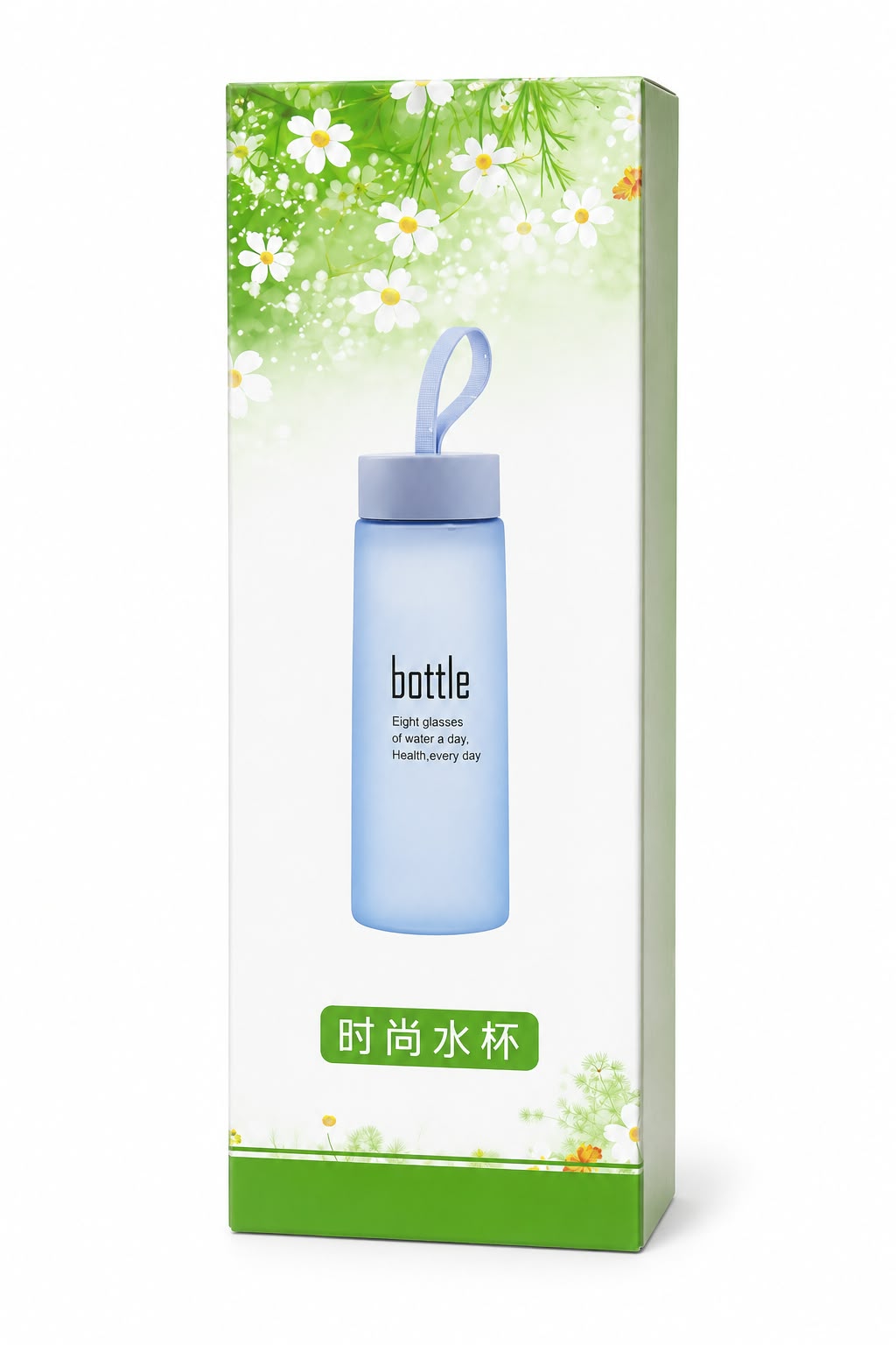 500ml Glass Water Bottle with Carry Strap – Reusable Drinking Bottle