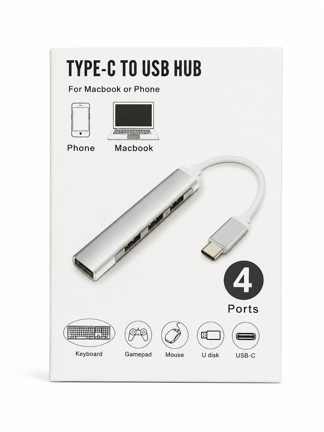 Type-C to USB Hub 4-Port