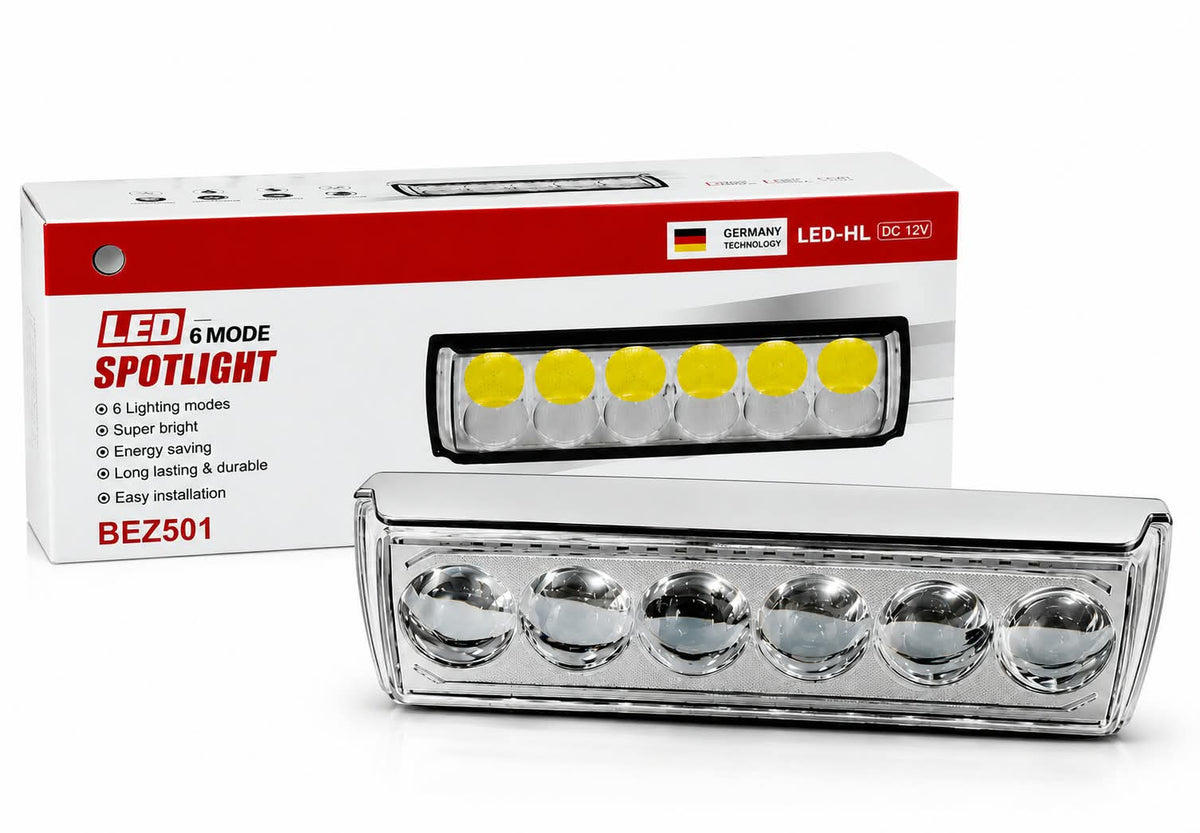 12V 6 Mode LED Spot Light – 2/3/4/5/6 Lens